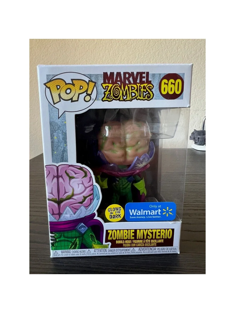 Vaulted EXC GLOW IN DARK Zombie Mysterio Funko Pop Bobblehead #660 Marvel Comics